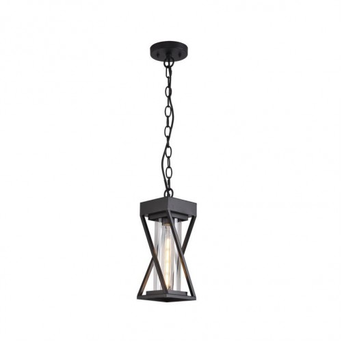 Suspensie HELENA 7, KL137005, 1xE27, negru, transparent