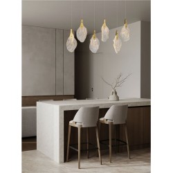 Suspensie Nova Luce Bellina Auriu LED 24W 3000K, 9187013