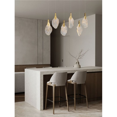 Suspensie Nova Luce Bellina Auriu LED 24W 3000K, 9187013