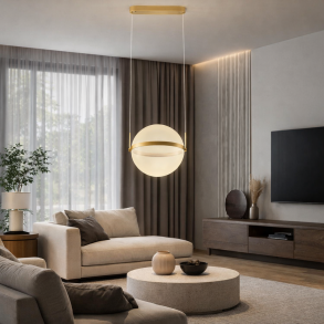 Suspensie Redo Atlas, alama, LED, 34W, 2407 lumeni, alb cald 2700K, D.40 cm, 01-4372