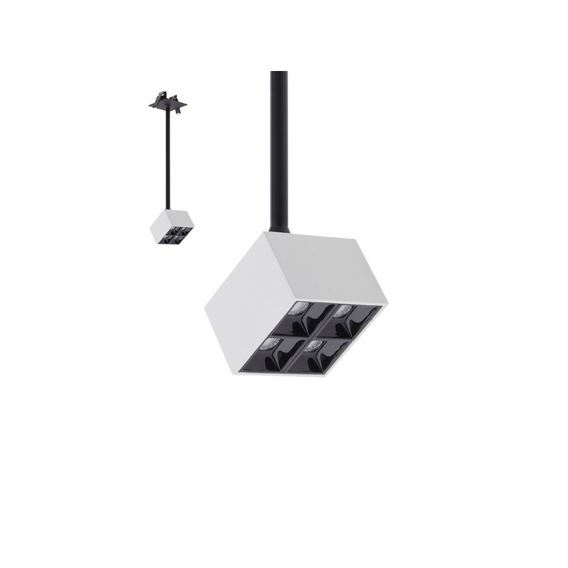 Mini proiector orientabil LED 6W 3000K Alb-Negru Arelux