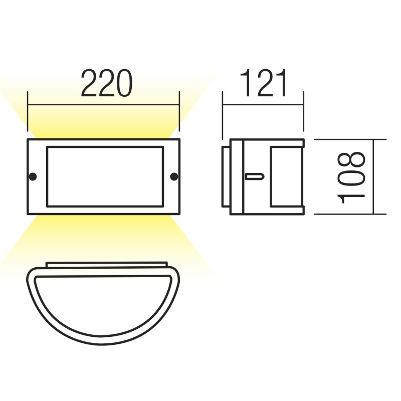 Aplica exterior LED Asti 90185 10W 655lm lumina calda IP54 gri Smarter