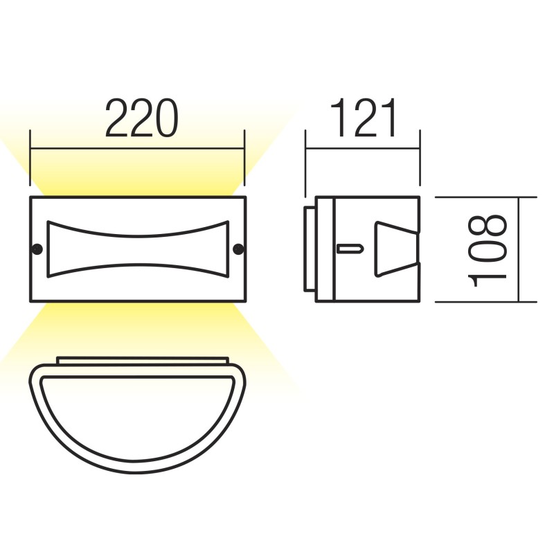 Aplica exterior LED Asti 10W lumina calda IP54 alba 90187 Smarter