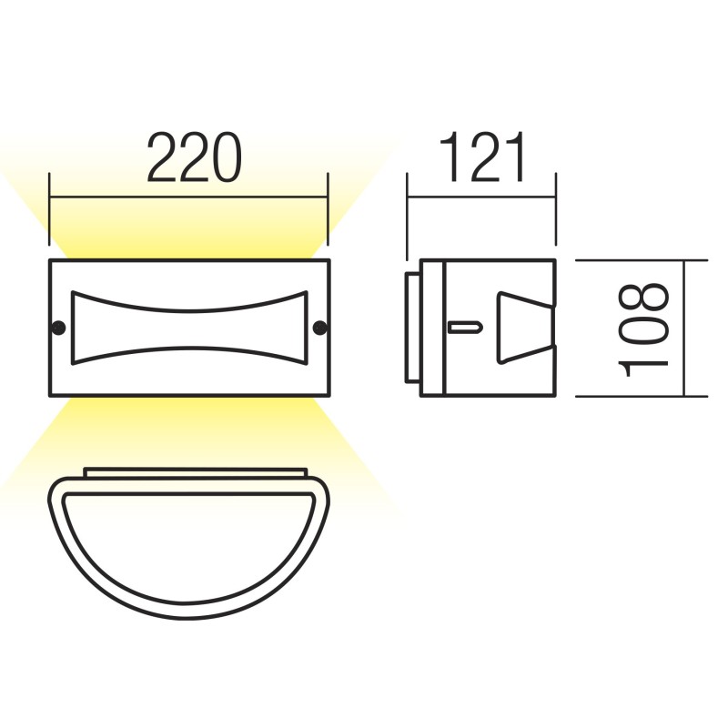 Aplica exterior LED Asti 9018810W lumina calda IP54 gri inchis Smarter