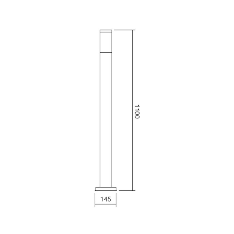 Stalp ornamental pentru exterior Colonna 9021, 1 x E27, H 110 cm, inox, Smarter