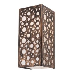 Aplica pentru exterior Dalma 9014, 1 x E27, negru cu patina aurie, Smarter