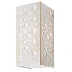 Aplica pentru exterior Dalma 9008, 1 x E27, alb mat cu patina aurie, Smarter