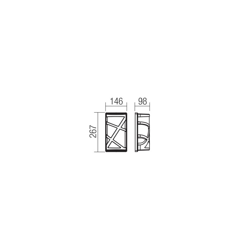 Aplica pentru exterior Vortex 9097, 1 x E27, maro inchis, Smarter