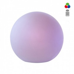 Corp decorativ exterior Balooformă sferică din polietilenă albă rezistentă la raze UV LED-uri colorate SMD și sistem RGB 9966 Redo