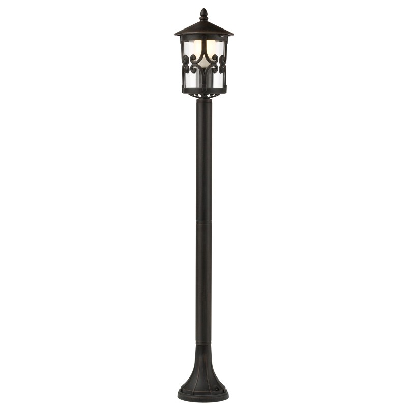 Stalp ornamental pentru iluminat exterior Tirol 9262, 1 x E27, H 108 cm, finisaj ruginiu