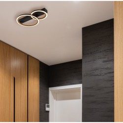 
									Plafonieră de interior DAKARI I – Art. 67356D2, Globo, Alb/Negru/Maro