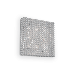 Plafoniera din inele metalice si cristale măcinate 080352 ADMIRAL IDEAL LUX