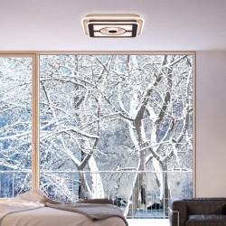 Lustra LED cu telecomanda alb-cafenie Kelektron 0015A