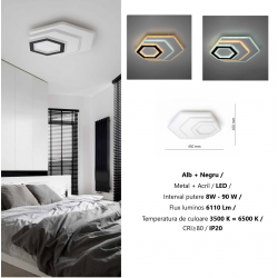 Lustra LED cu telecomanda 90 W Prometeo Kelektron 0071A