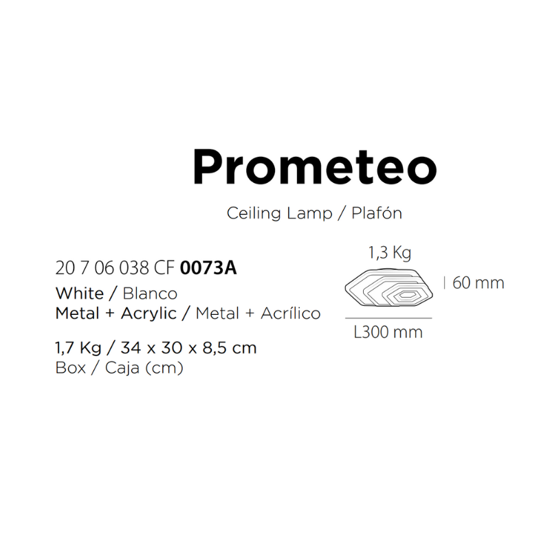 Lustra LED cu telecomanda 53 W Prometeo Kelektron 0073A