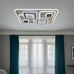 Lustra LED cu telecomanda Retro alb-maro 180W Kelektron