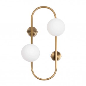 Aplică / Plafonieră GALILEI AP2 alama & alb Klausen Timeless Collection