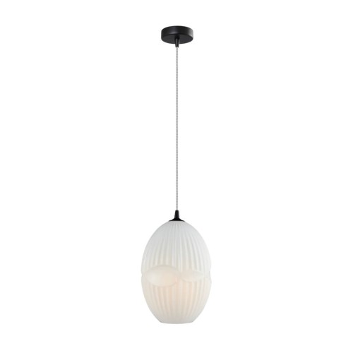 Suspensie ELLIPTIC SP1 alb opal & negru KLAUSEN Timeless Collection