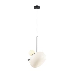 Suspensie VESTA SP2 alb opal & negru KLAUSEN Timeless Collection