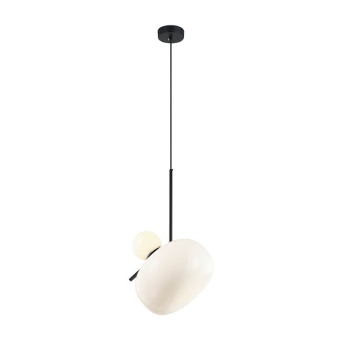 Suspensie VESTA SP2 alb opal & negru KLAUSEN Timeless Collection