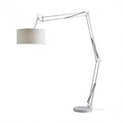 Lampadar Azar structură din metal si abajur alb E27 02-385 Redo