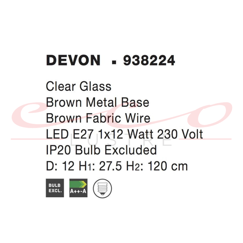 Pendul vintage Devon 938224 Nova Luce