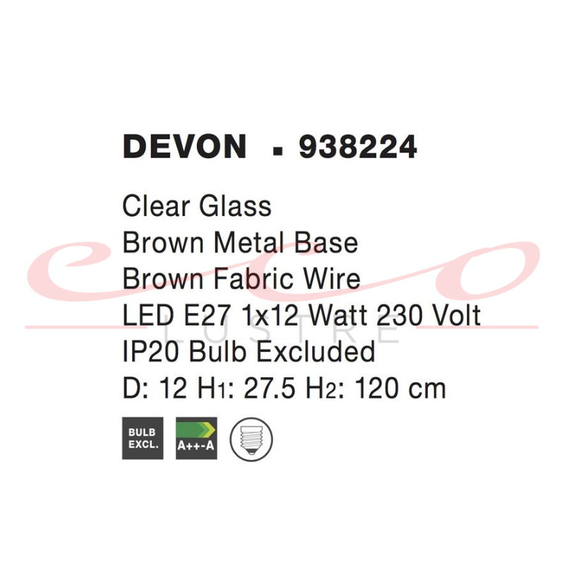 Pendul vintage Devon 938226 Nova Luce