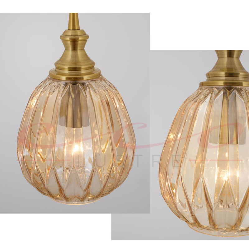 Pendul Vintage din Sticla ZARLEY Champagne 9066102 Nova Luce