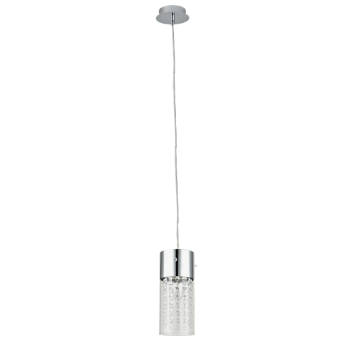 Pendul structura din metal si abajur din cristal transparent WATERFALL 6446 RABALUX