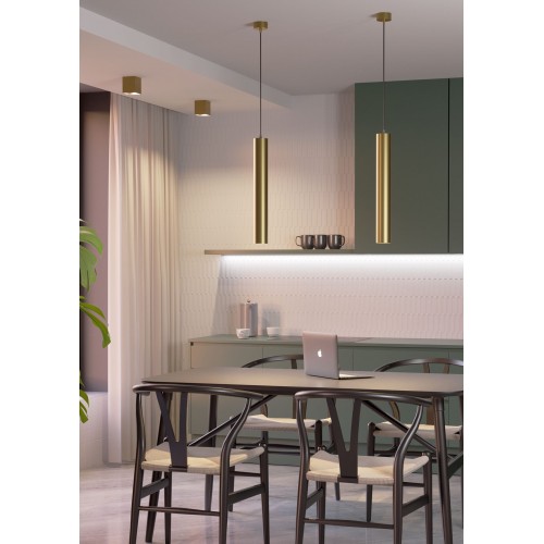 Suspensie Redo Corinth 1xGU10 Negru, Auriu 01-3453