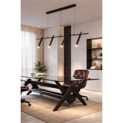 Suspensie Redo Praxi LED 28.5W, 2700K, 1581 lm, Negru Mat 01-4268