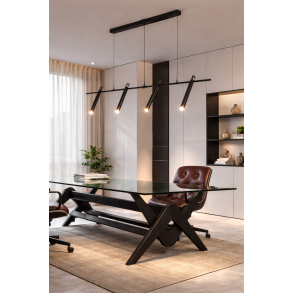 Suspensie Redo Praxi LED 28.5W, 2700K, 1581 lm, Negru Mat 01-4268