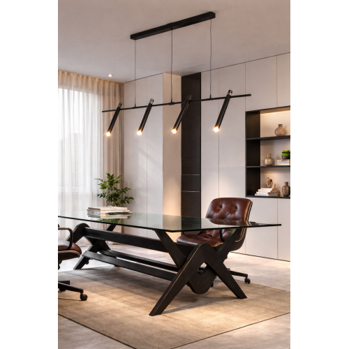 Suspensie Redo Praxi LED 28.5W, 2700K, 1581 lm, Negru Mat 01-4268