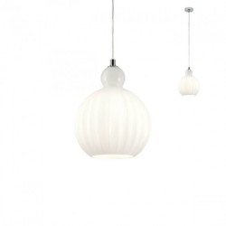 
									Suspensie Plumen, crom, sticla opal, 1XE14, 20 cm, 01-2065 REDO