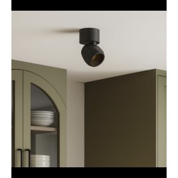 Aplică/Plafonieră Redo Crisp LED 8W CCT 2700K/3000K, Negru 01-4488