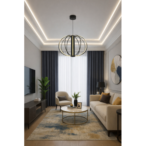 Suspensie Redo Moss LED 72W 3000K, Negru 01-4433