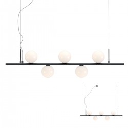 Suspensie Redo Talis 5xE14 Negru 01-2648