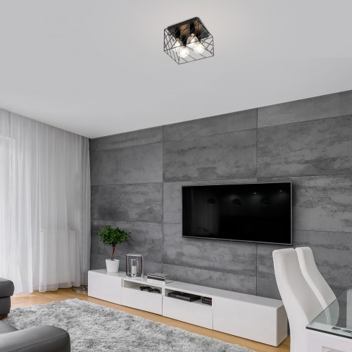 Plafoniera Rabalux Boro 4x25W negru 71027