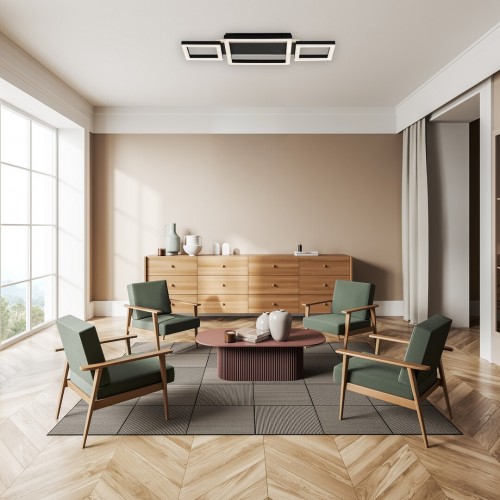 Plafoniera Rabalux Donya 4x24W alb-negru 71374