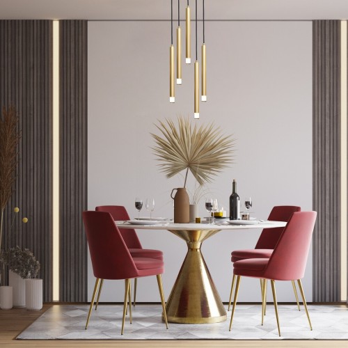 Suspensie Rabalux Ramira 5x5W transparent-auriu 72361