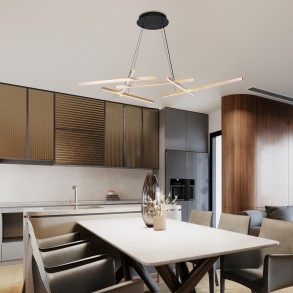 Suspensie Rabalux Severine 5x40 W alb-negru-auriu 72369