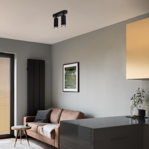 Plafoniera Rabalux Senobia 2x35 W negru 73034