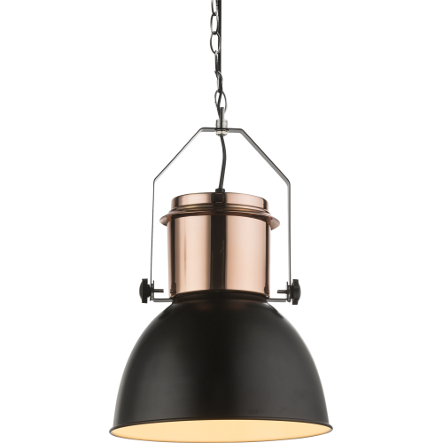 Pendul Kutum metal negru/cupru E27 15282 Globo