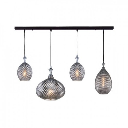 Suspensie din sticla finisaj fumuriu 4XE27 max 40W 610-19240 Zambelis