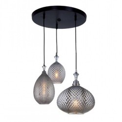 Suspensie din sticla finisaj fumuriu 3XE27 max 40W 610-19241 Zambelis
