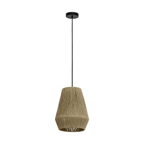 Lustra Alderney 43785, 1 x E27, negru + natur, vintage