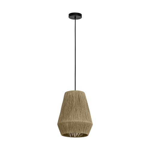 Lustra Alderney 43785, 1 x E27, negru + natur, vintage