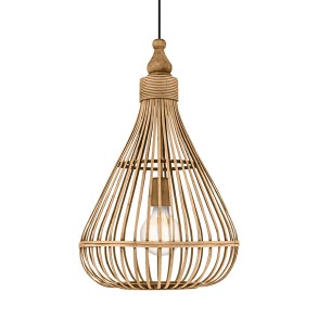 Lustra lemn Amsfield 49772, 1 x E27, negru + natur, vintage