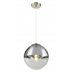Suspensie Varus cu structura metalica  si abajur din sticla crom 15853 Globo