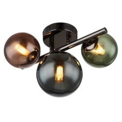 Aplica perete RIHA metal  gri mat sticla bronz, verde, petrol 56142-3W Globo